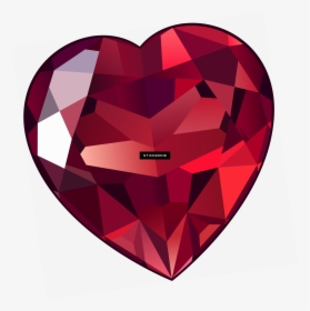 Large Ruby Heart Clipart - Ruby Gemstone Clipart, HD Png Download, Transparent PNG