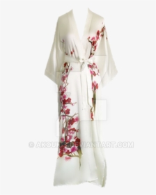 Kimono - Silk Kimono With Cherry Blossom, HD Png Download, Transparent PNG