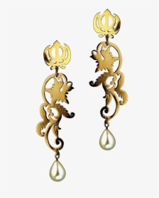 Khanda Symbol Transparent Image - Earrings, HD Png Download, Transparent PNG