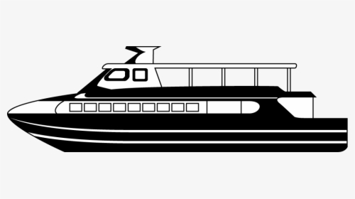 House Boat Clipart Svg Transparent Ferry Boat Clipart - Ferry Clipart Black And White, HD Png Download, Transparent PNG