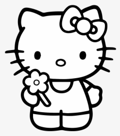 Hello Kitty Clipart Black And White, HD Png Download, Transparent PNG