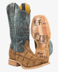 Tin Haul Men S Hair On Hairy Metal Cowboy Boot W/prime - Mens Tin Haul Cowboy Boots, HD Png Download, Transparent PNG