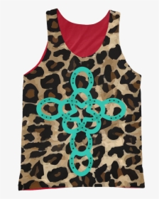Turquoise Cross Animal Print Tank - Active Tank, HD Png Download, Transparent PNG
