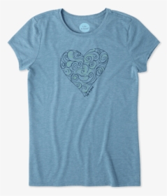Women S Swirl Heart Sweet Tee - Active Shirt, HD Png Download, Transparent PNG