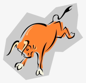 Vector Illustration Of Angry Bull Kicks Its Hind Legs, HD Png Download, Transparent PNG