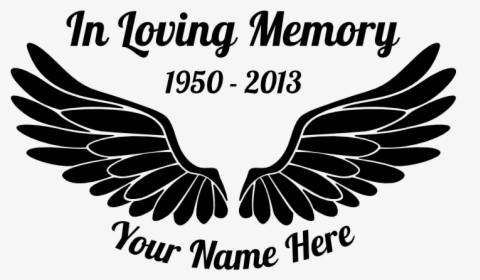 In Loving Memory Angel Wings Sticker - Memory Of Angel Wings, HD Png Download, Transparent PNG