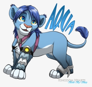 Aqua Lion Cub By Nightrizer D36pth5 - Kingdom Hearts Aqua Furry, HD Png Download, Transparent PNG
