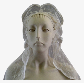 Vintage Brussels Princess Lace Wedding Veil C - Bust, HD Png Download, Transparent PNG