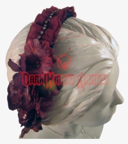 Burgundy Vintage Velvet Headband - Artificial Flower, HD Png Download, Transparent PNG