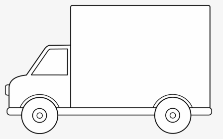 Delivery Truck Line Art - City Car, HD Png Download, Transparent PNG