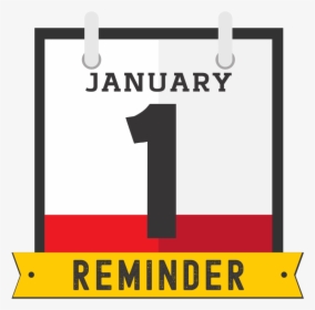 January 1, 2020 Red And White Calendar Reminder Icon, HD Png Download, Transparent PNG