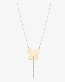 Butterfly Lariat Necklace, Yellow Gold - Pendant, HD Png Download, Transparent PNG