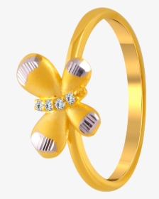 22kt Yellow Gold And American Diamond Ring For Women - Ring, HD Png Download, Transparent PNG