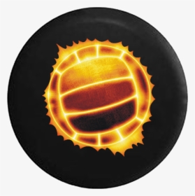 Glowing Volleyball Orange And Reds Rv Camper Spare - Circle, HD Png Download, Transparent PNG