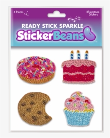 Rhinestone Yummy Treats 4pc Stickerbeans Set - Muffin, HD Png Download, Transparent PNG