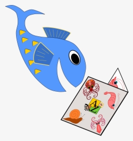 Fish Reading A Book Clipart Clip Art Free Library Aardvark - Fish Reading Clipart, HD Png Download, Transparent PNG