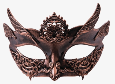 Ladies Bronze Steampunk Half Mask - Steampunk Female Masquerade Mask, HD Png Download, Transparent PNG