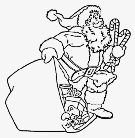 Santa & Sack Rubber Stamp   Title Santa & Sack Rubber - Boy Scout Colouring Pages, HD Png Download, Transparent PNG