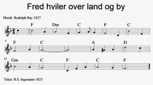 Fred Hviler Over Land Og By Rb - Sheet Music, HD Png Download, Transparent PNG