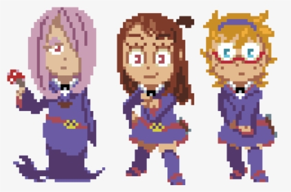 Sucy, Akko, And Lotte From Little Witch Academia - Cartoon, HD Png Download, Transparent PNG