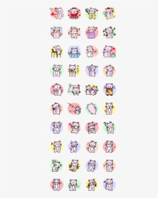 Kawaii Sticker Of The Pink Cat - Png Kawaii Line Stickers, Transparent Png, Transparent PNG