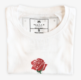 Rose For No One White T Shirt With Embroidery - Stitch, HD Png Download, Transparent PNG