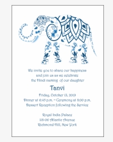 Namkaran Hindi Baby Naming Invitation - Transparent Background Indian Motif Background, HD Png Download, Transparent PNG