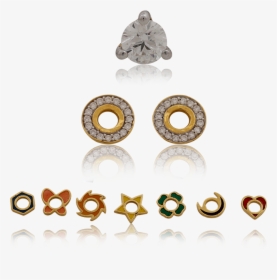 Dazzling Enamel Diamond Nose Pin - Earrings, HD Png Download, Transparent PNG