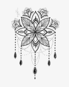 Transparent Lotus Flower Png - Mandala Dream Catcher Drawings, Png Download, Transparent PNG