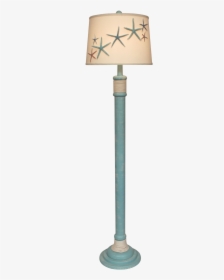 Turquoise Round Floor Lamp With Colorful Starfish Shade - Lampshade, HD Png Download, Transparent PNG