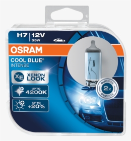 H7 Osram Cool Blue Intense 12v 55w 477 Halogen Bulbs - Osram H7 Xenon Look, HD Png Download, Transparent PNG