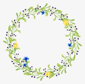 Fresh Light Colored Leaves Hand Drawn Garland Decorative, HD Png Download, Transparent PNG