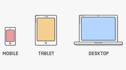 Mobile Tablet Computer Plain Icons - Desktop Mobile Tablet Icons, HD Png Download, Transparent PNG