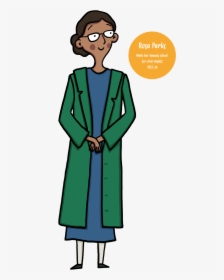Happy History Character Rosa Parks - Cartoon, HD Png Download, Transparent PNG