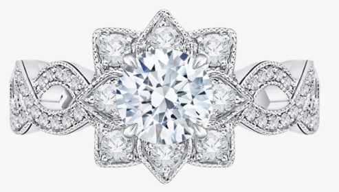 Carizza 18k White Gold Carizza Semi Mount Engagement - ベル バイ ハリー ウィンストン, HD Png Download, Transparent PNG