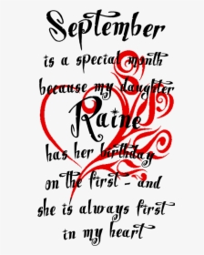 1st September Month Birthday, HD Png Download, Transparent PNG