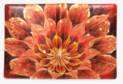 Fiery B5 Notebook Red Dahlia Fractal Flower With Beautiful, HD Png Download, Transparent PNG