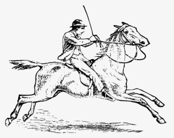 Horse Riding - Horse Ride Clip Art Black And White, HD Png Download, Transparent PNG