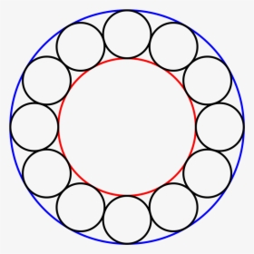 Steiner Chain 12mer Annular - 9 Circles In A Circle, HD Png Download, Transparent PNG