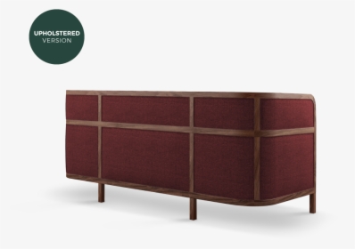 Crockford Sofa In Walnut Wood, Ratan And Red Linen - Couch, HD Png Download, Transparent PNG