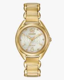 Ladies Flower Silhouette Watch In Yellow Stainless - Citizen Fe2070 84n, HD Png Download, Transparent PNG