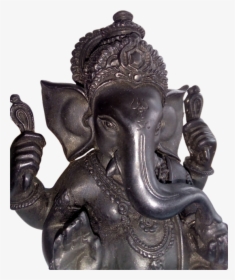 Lord Ganesh Ji Black Murti - Statue, HD Png Download, Transparent PNG