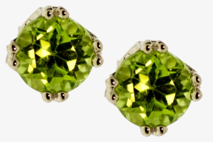 14k White Gold Peridot Earrings, HD Png Download, Transparent PNG
