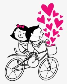 Couple Vector Cycling Png Free Photo Clipart - Love Couple Vector Png, Transparent Png, Transparent PNG
