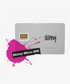 Skinny Micro Sim Card - Skinny Mobile, HD Png Download, Transparent PNG