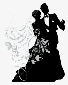 Kickin Country - Wedding Couple Silhouette Png, Transparent Png, Transparent PNG