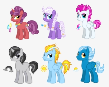 Thecheeseburger, Cute, Earth Pony, Female, Group, Male, - Cartoon, HD Png Download, Transparent PNG