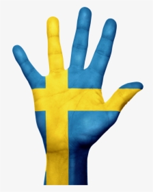 Sweden Flag Hand Png, Transparent Png, Transparent PNG