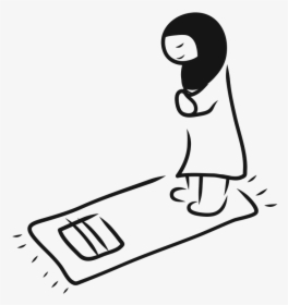 Muslim Praying Drawing Easy, HD Png Download, Transparent PNG