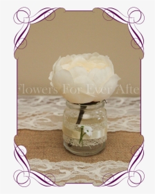 Cream Peony Silk Artificial Table Decoration - Flower Girl Crowns Australia, HD Png Download, Transparent PNG